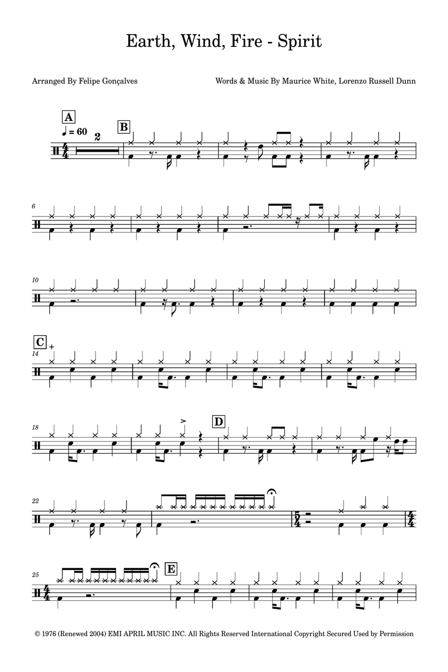 Spirit Spirit Drum Set scores gallery preview page 1