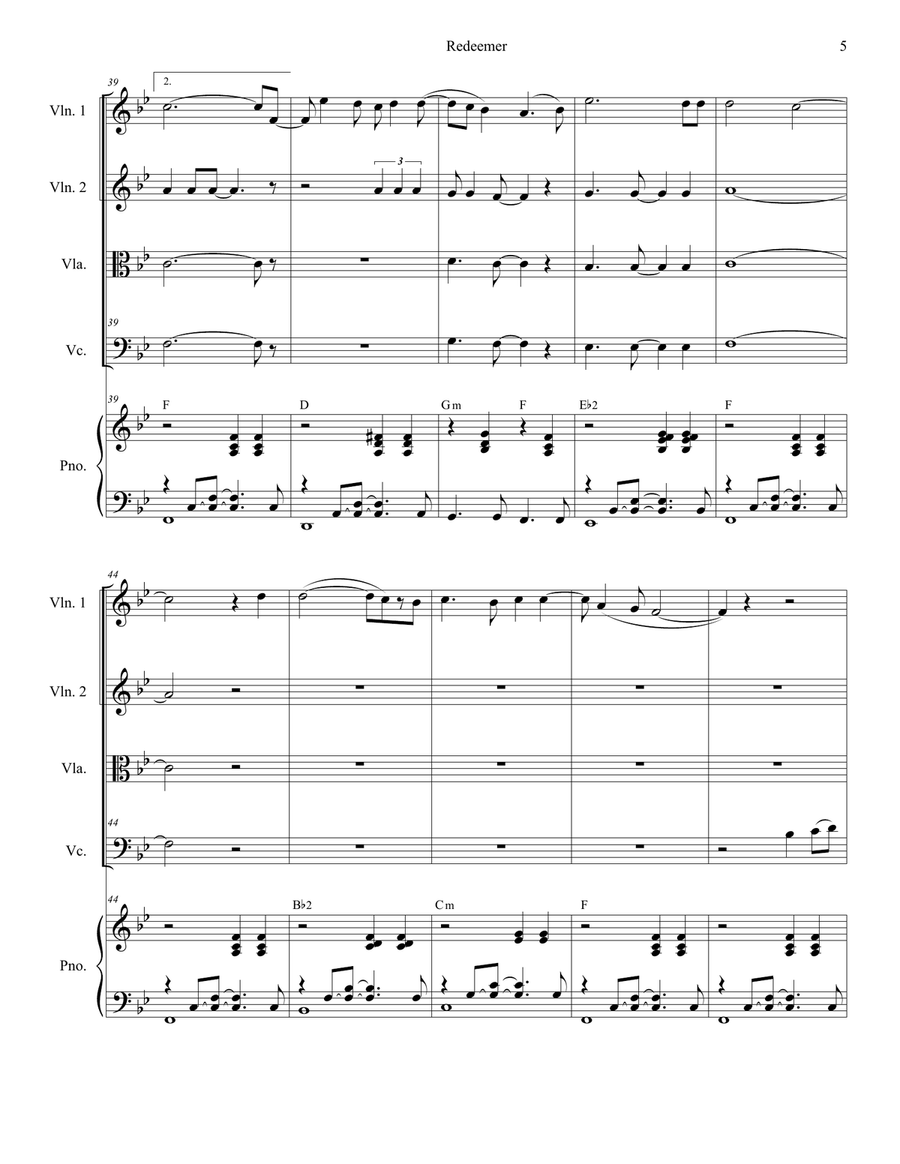 Redeemer String Quartet scores gallery preview page 5