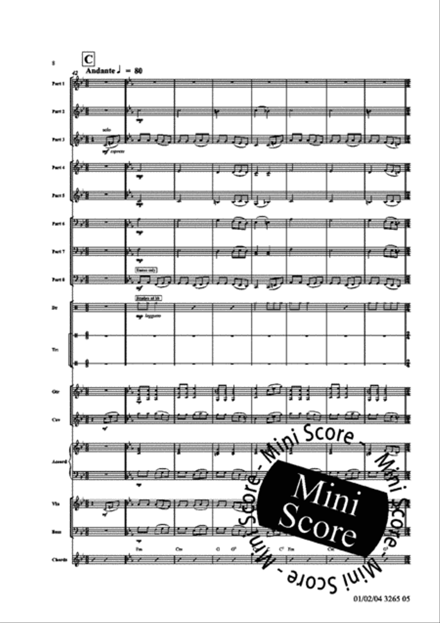 Traditional Portugese Folk Tunes Concert Band scores gallery preview page 14