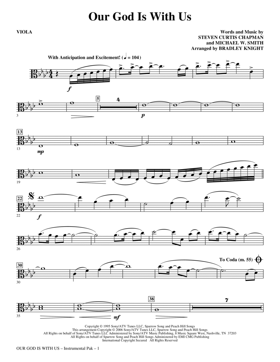 Our God Is With Us - String Bass Choir scores gallery preview page 1