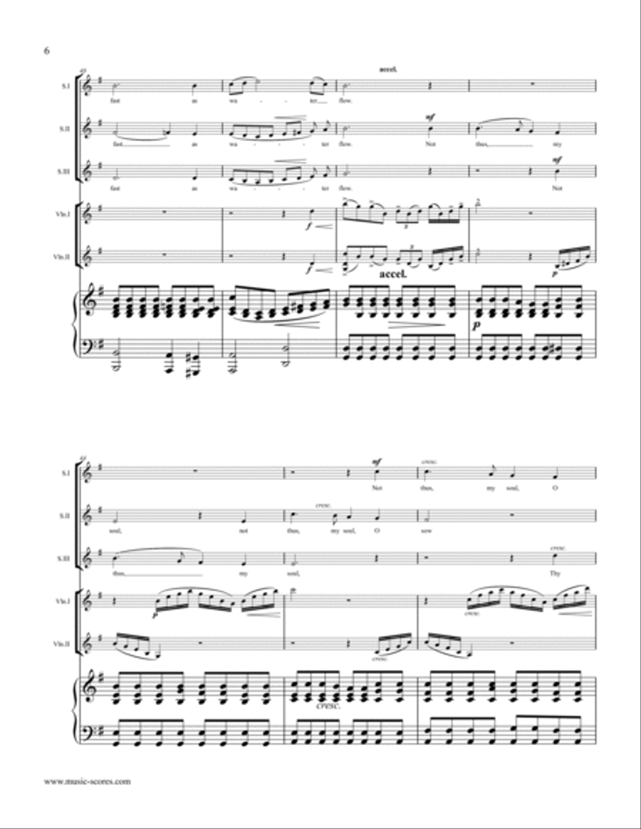 The Snow, Op.26 - SSA voices, Piano and Violins SSA scores gallery preview page 6