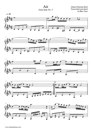 'Air' from Suite No.3 (Johann Sebastian Bach)