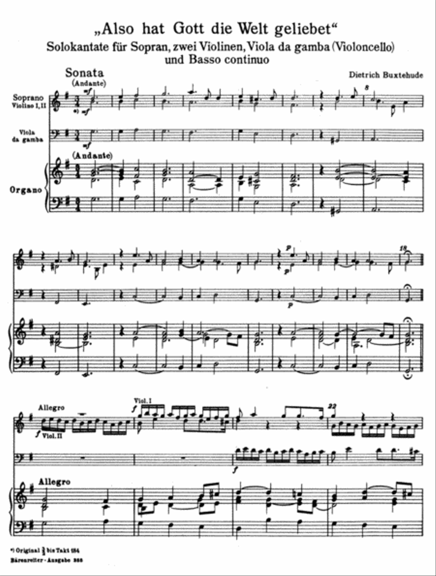 Also hat Gott die Welt geliebet BuxWV 5 Viola da Gamba scores gallery preview page 2
