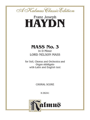 Book cover for Mass No. 3 in D Minor (Lord Nelson or Imperial)