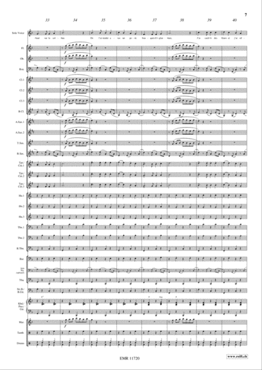 Siffler sur la Colline Concert Band scores gallery preview page 8
