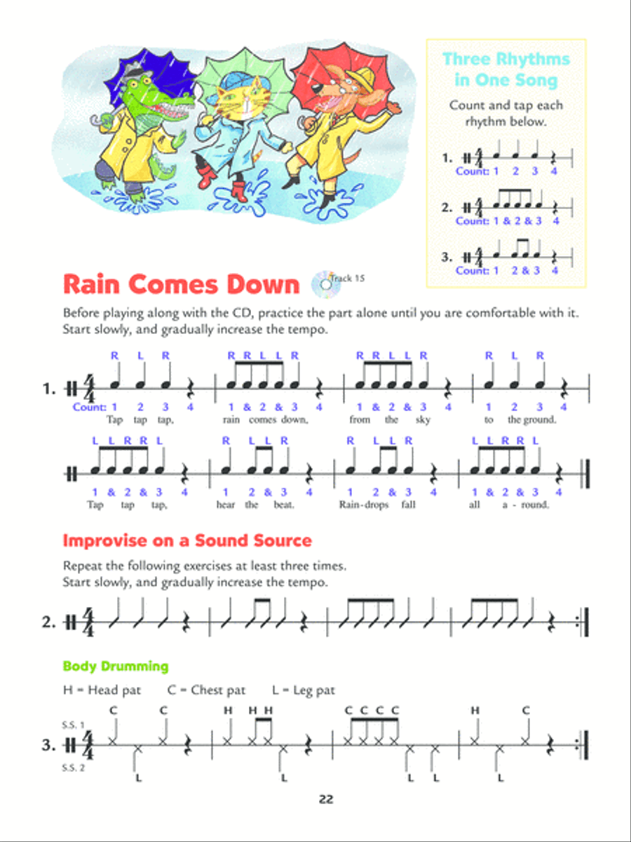Alfred's Kid's Drum Course, Book 1 Percussion scores gallery preview page 3