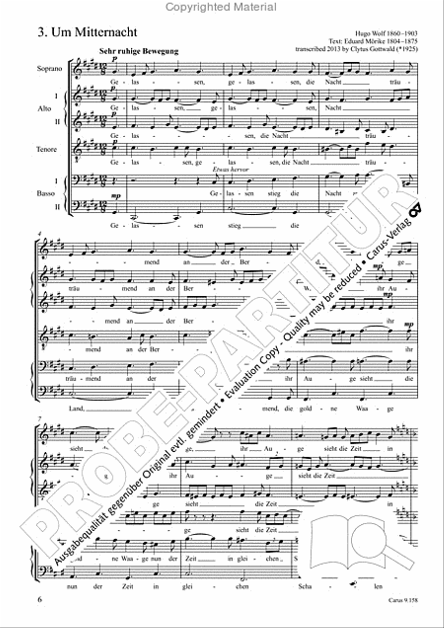 Gottwald/Wolf: Drei Lieder Mixed Choir scores gallery preview page 7
