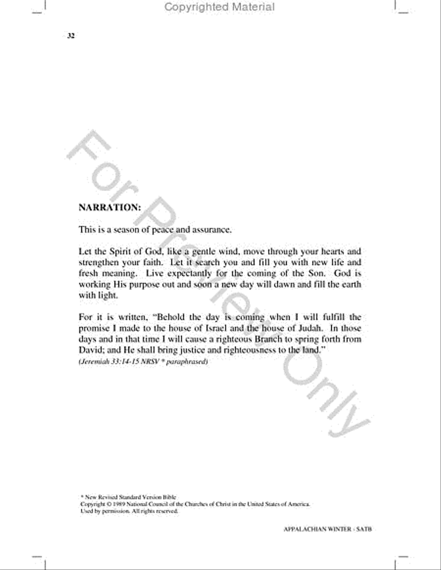 Appalachian Winter Choir scores gallery preview page 31