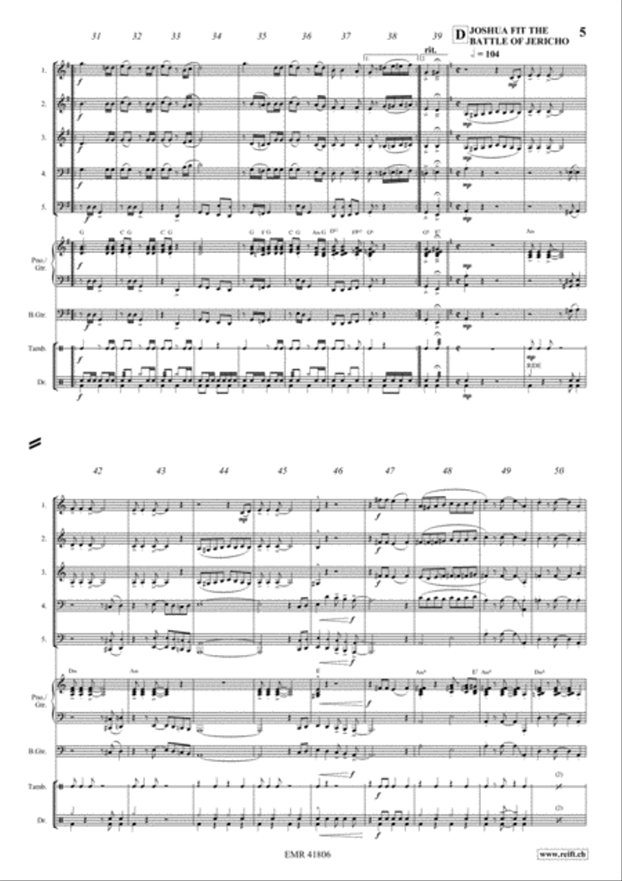 Fascinatin' Gospels Fascinatin' Gospels Brass Band scores gallery preview page 5