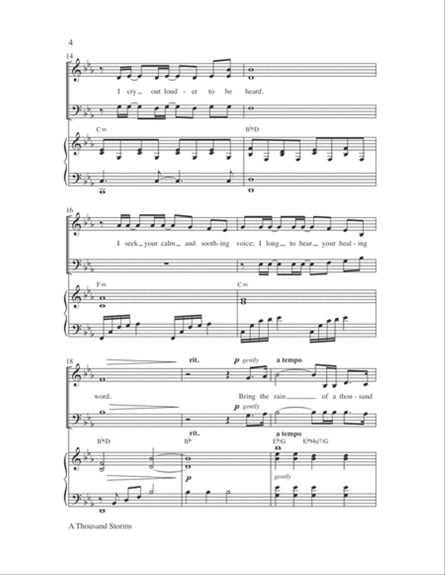 A Thousand Storms 4-Part scores gallery preview page 4