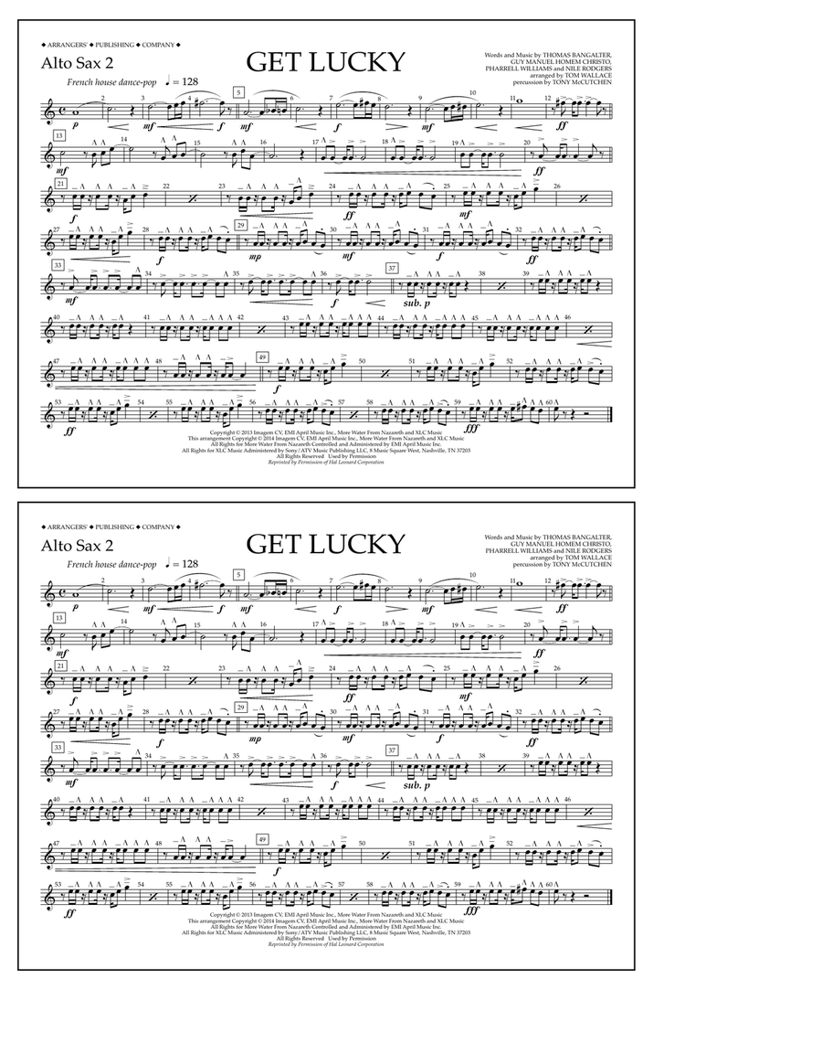 Get Lucky - Alto Sax 2