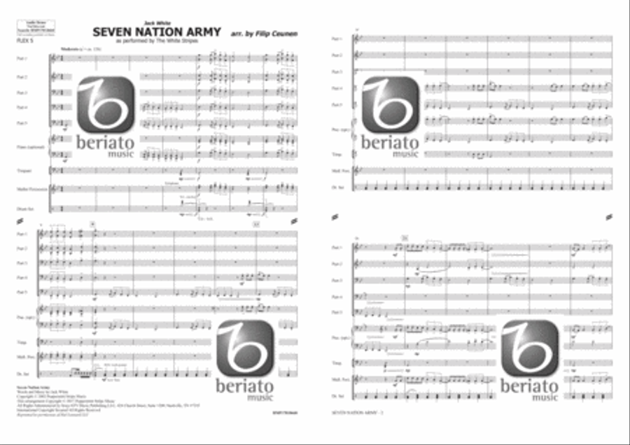 Seven Nation Army Piano scores gallery preview page 2