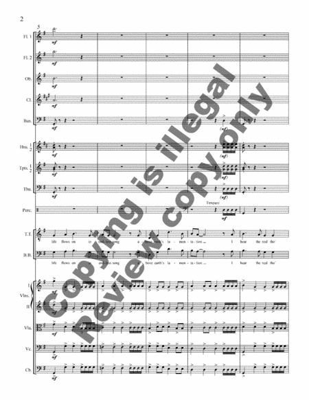 How Can I Keep from Singing? (TTBB Chamber Version Full Score)