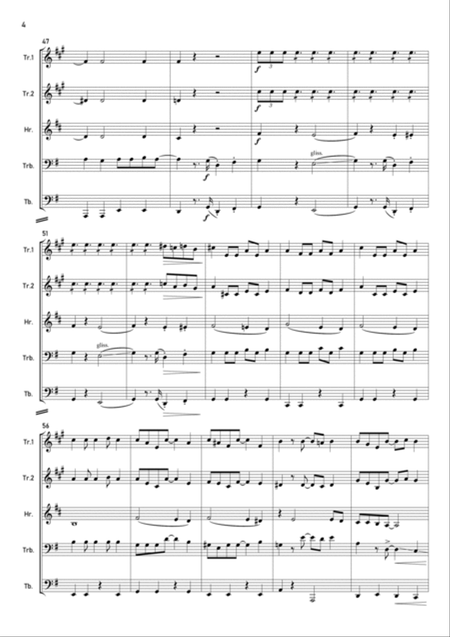 Heat Miser Heat Miser Brass Quintet scores gallery preview page 4