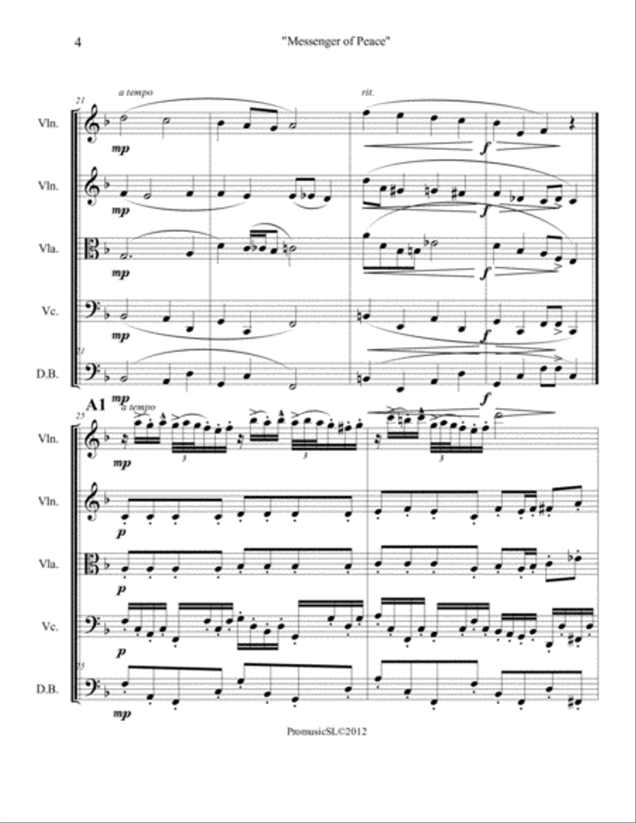 Messenger of Peace String Orchestra scores gallery preview page 4