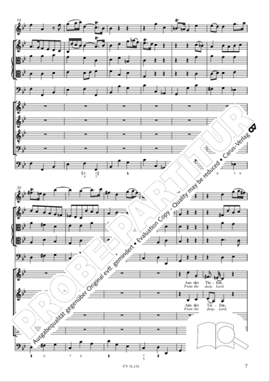 Form the deep, Lord, cried I, Lord, to Thee (Aus der Tiefe rufe ich, Herr, zu dir) 4-Part scores gallery preview page 8