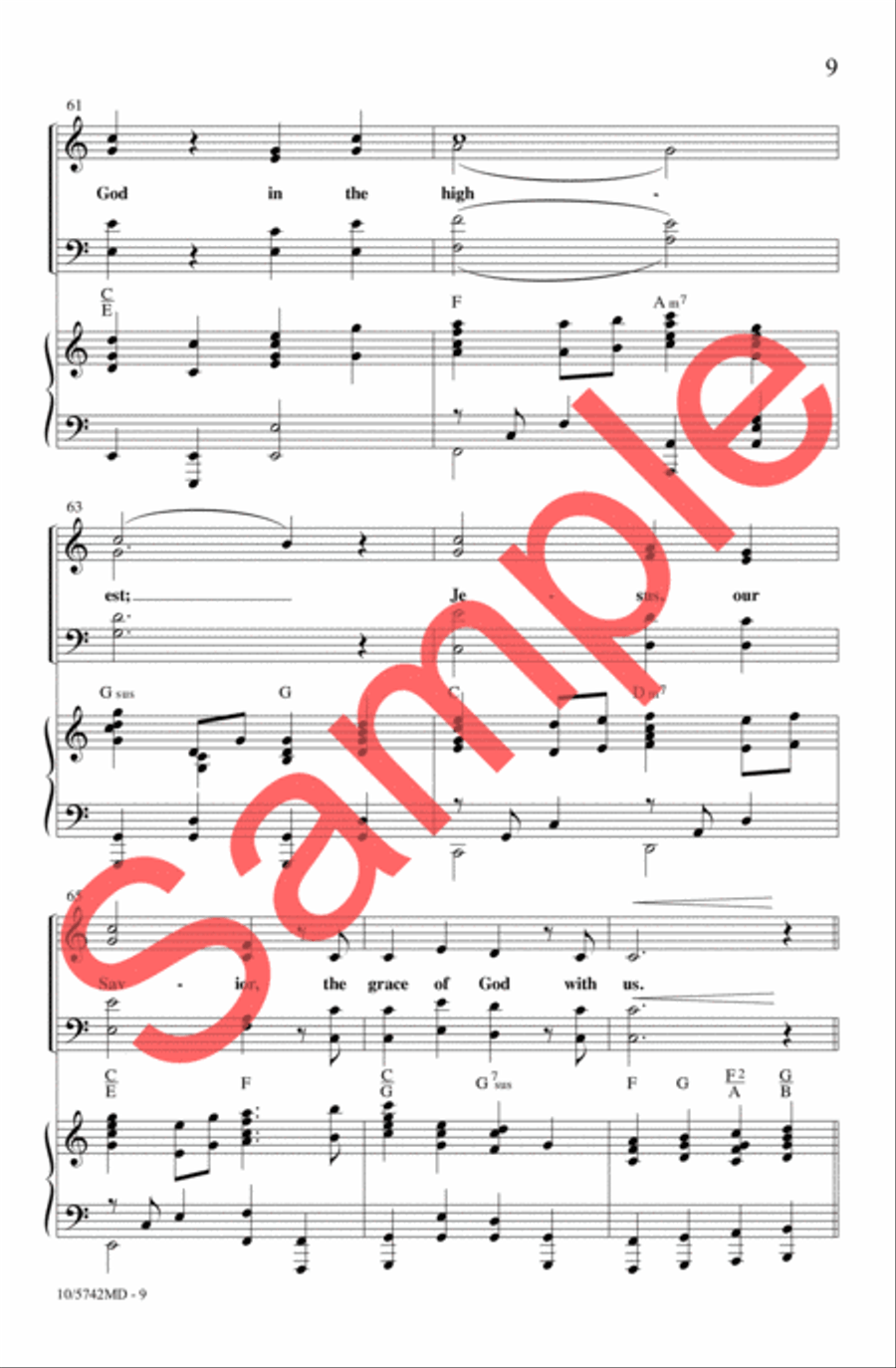 Grace of God With Us 4-Part scores gallery preview page 9