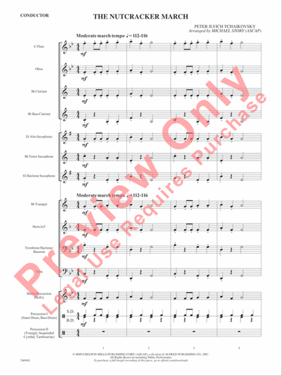 The Nutcracker March Concert Band scores gallery preview page 4