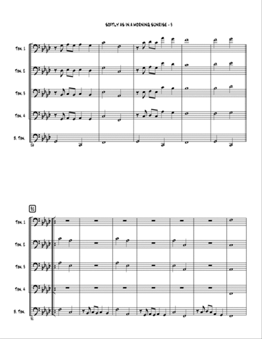 Softly As In A Morning Sunrise Brass Quintet scores gallery preview page 4