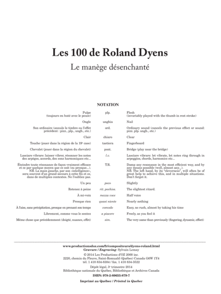 Les 100 de Roland Dyens - Le manège désenchanté