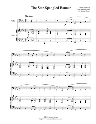 The Star-Spangled Banner - for tuba and piano
