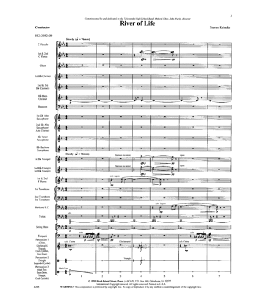 River of Life River of Life Concert Band scores gallery preview page 2