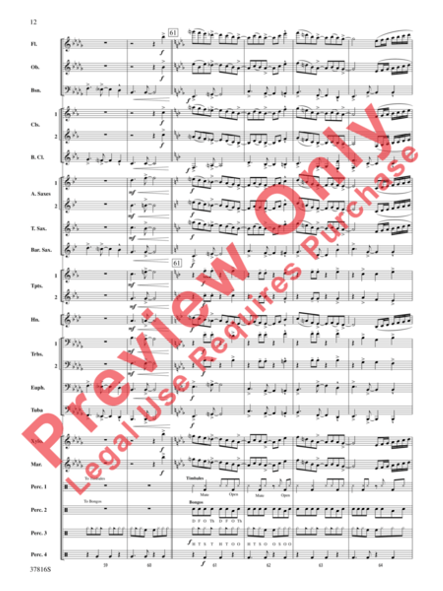 Baile Sereno Concert Band scores gallery preview page 13
