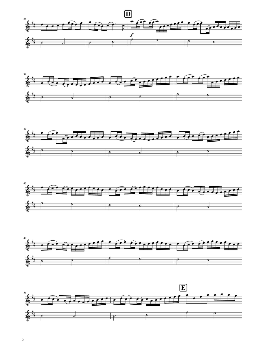 Canon in D - Violin Duet String Duet scores gallery preview page 2