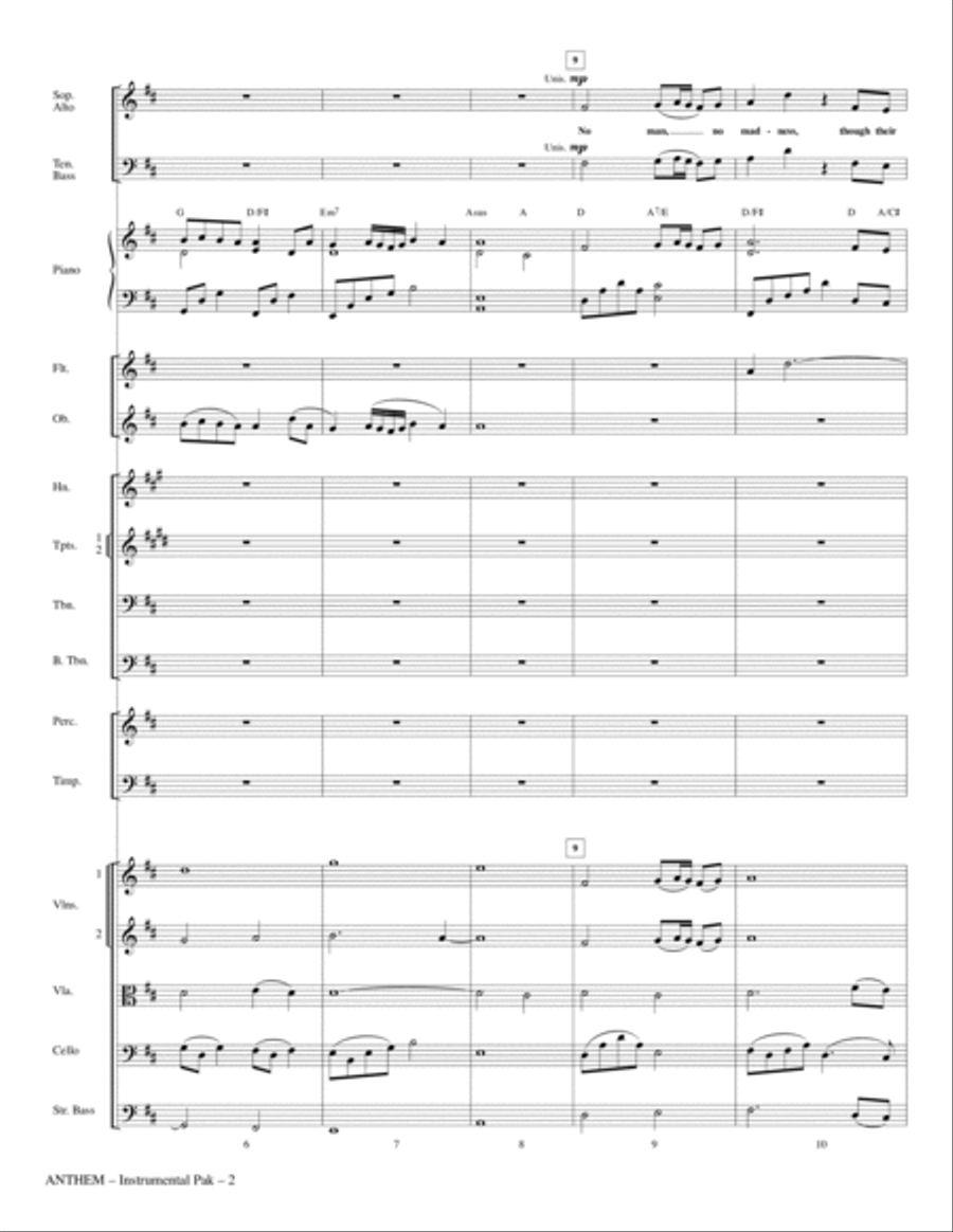 Anthem (from Chess) - Full Score Choir scores gallery preview page 2