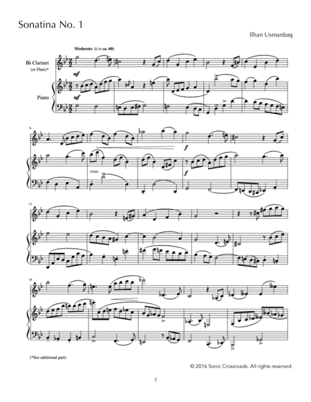 Three Sonatinas for clarinet and piano image number null