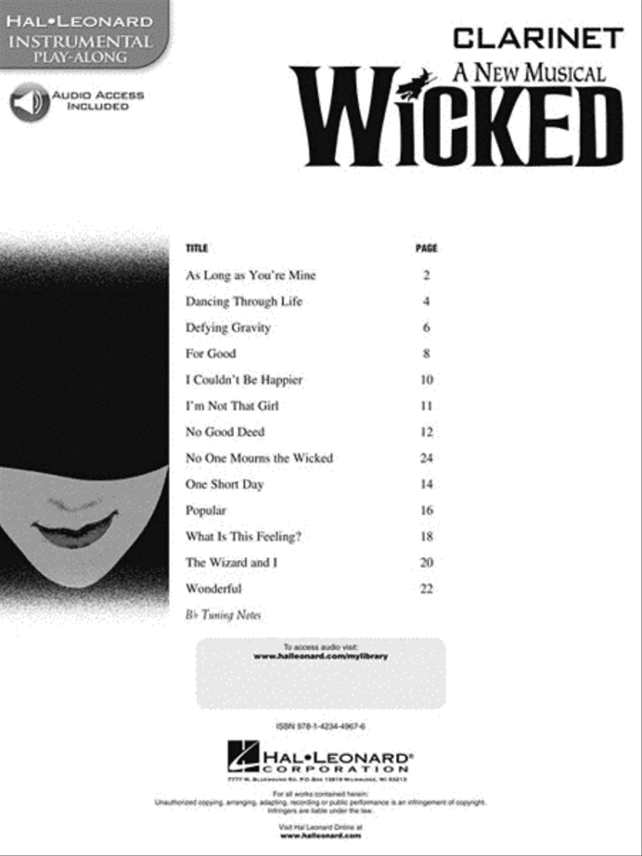 Wicked Clarinet Solo scores gallery preview page 3