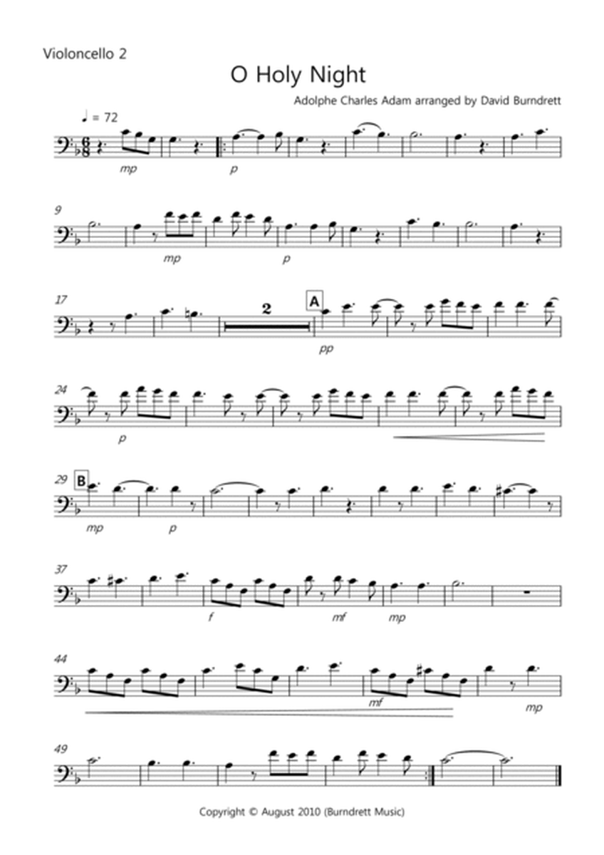 O Holy Night for Cello Quintet image number null