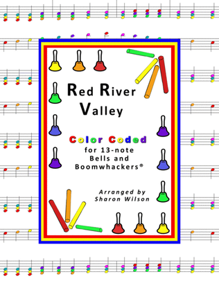 Book cover for “Red River Valley” for 13-note Bells and Boomwhackers® (with Color Coded Notes)