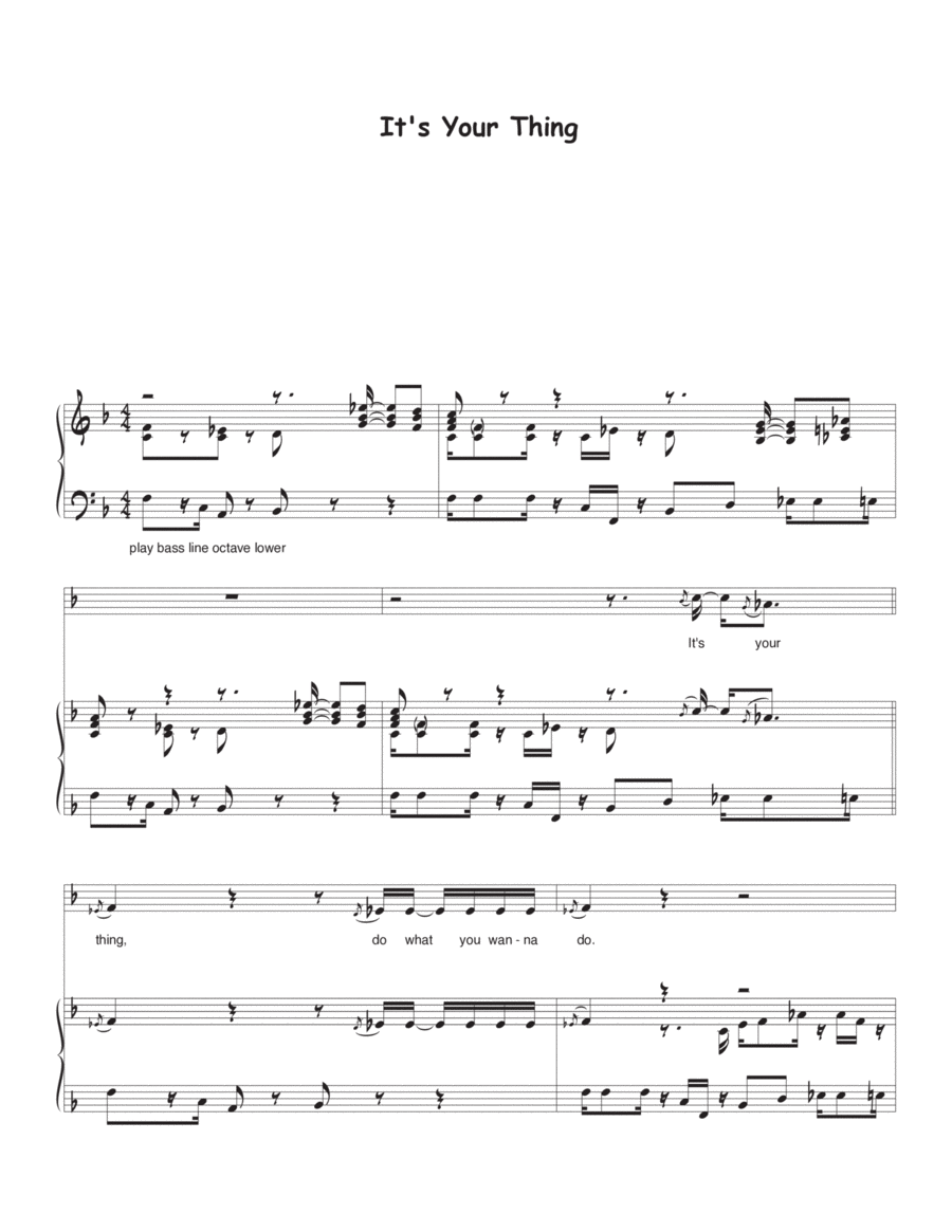 It's Your Thing It's Your Thing Voice scores gallery preview page 1