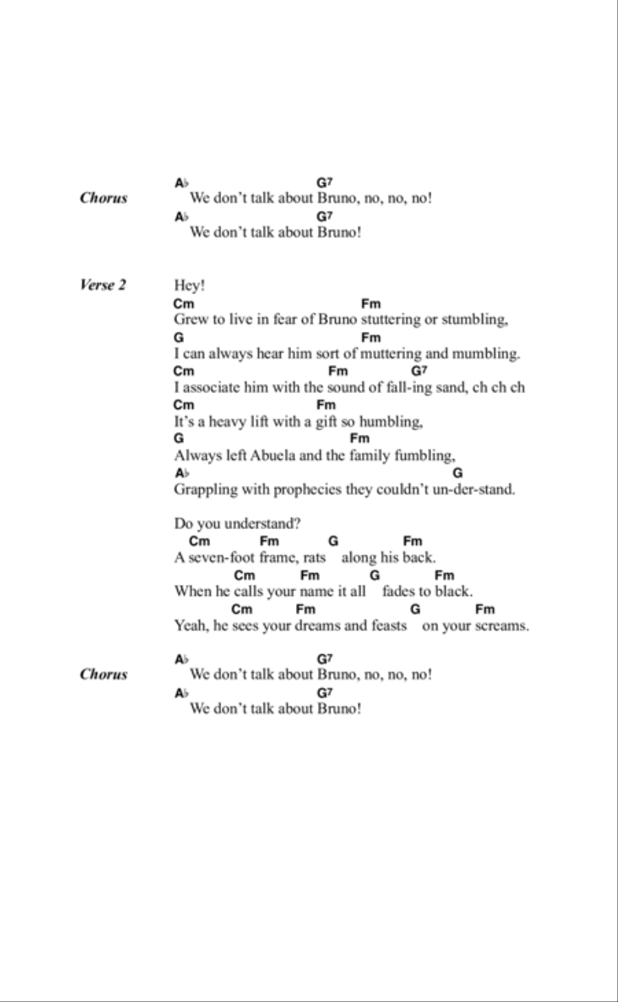 We Don't Talk About Bruno (from Encanto) Guitar scores gallery preview page 2