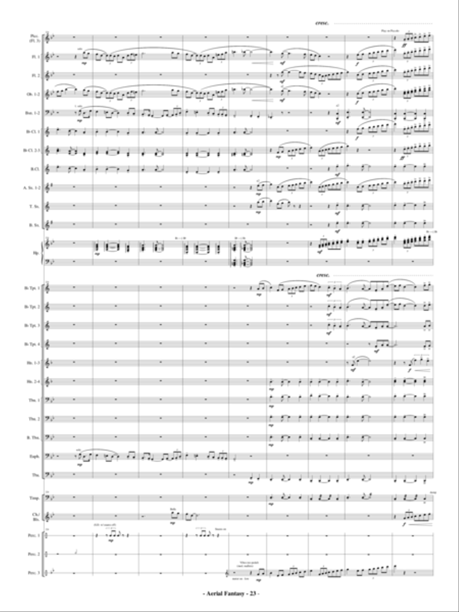 Aerial Fantasy Aerial Fantasy Concert Band scores gallery preview page 24