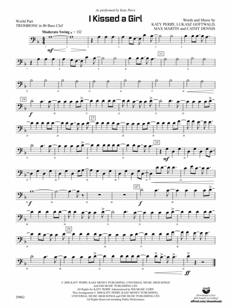 I Kissed a Girl: (wp) 1st B-flat Trombone B.C.