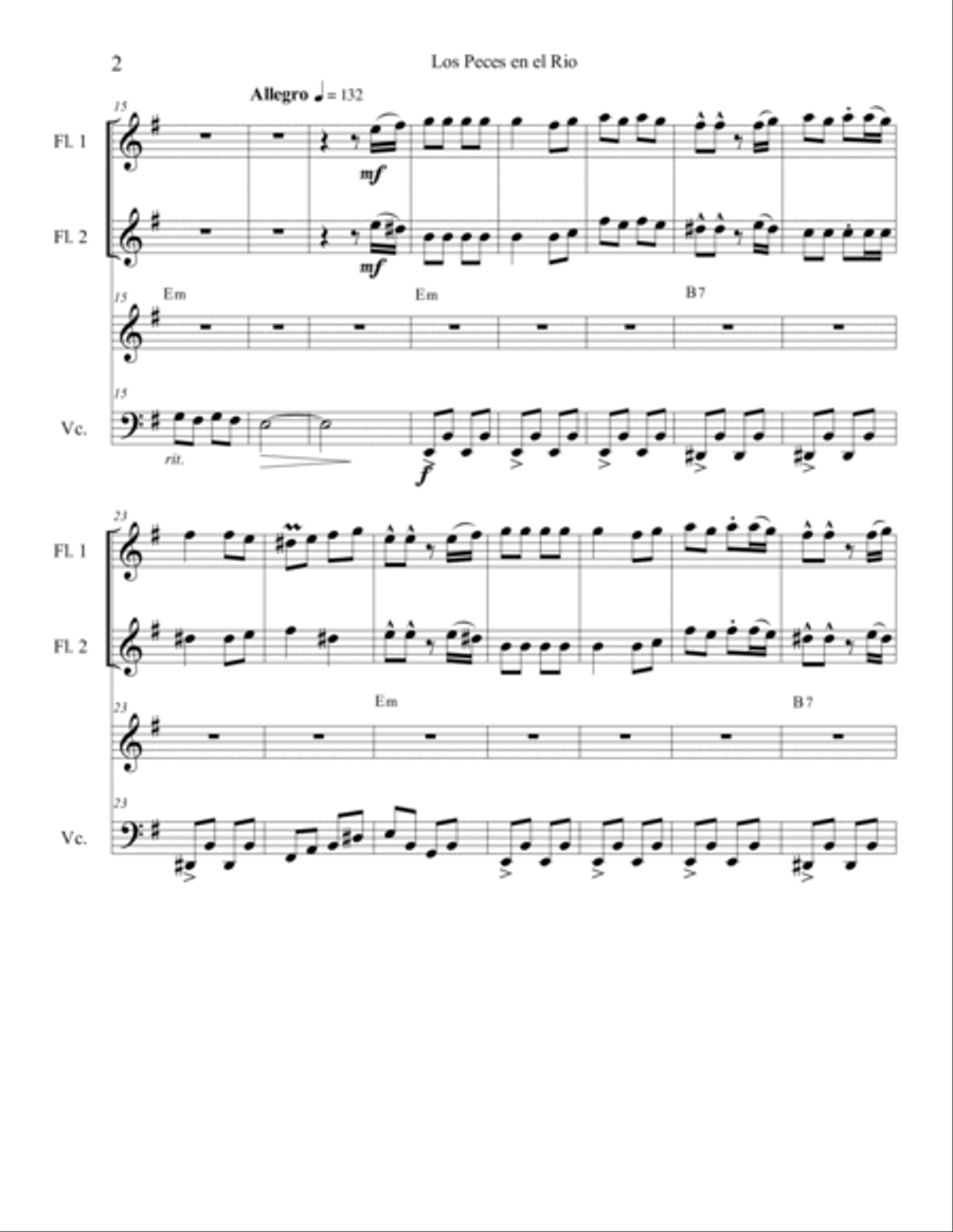 Los Peces en el Rio Small Ensemble scores gallery preview page 5