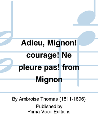 Adieu, Mignon! courage! Ne pleure pas! from Mignon