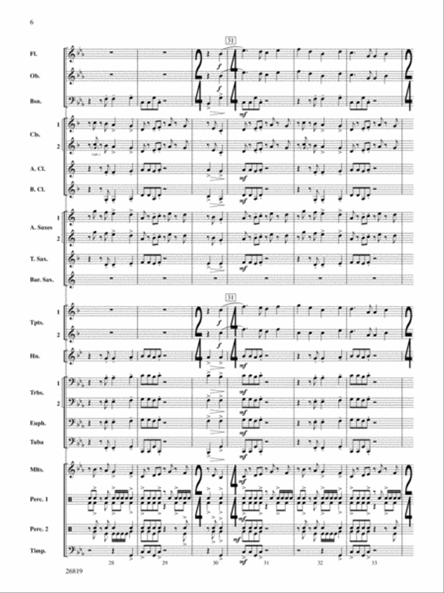 Algorhythms: Score Concert Band scores gallery preview page 6