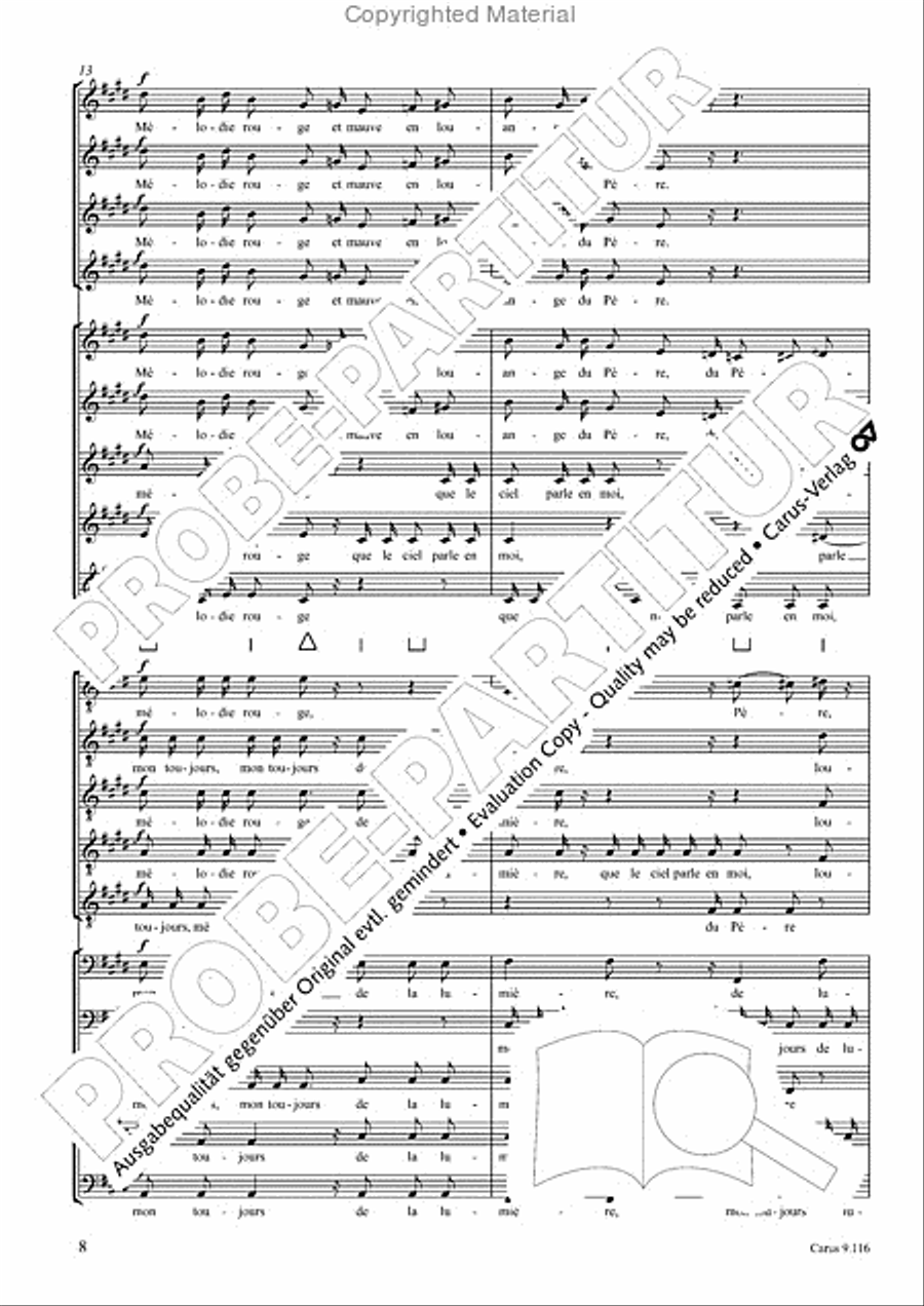 Louange a l'eternite de Jesus Choir scores gallery preview page 9