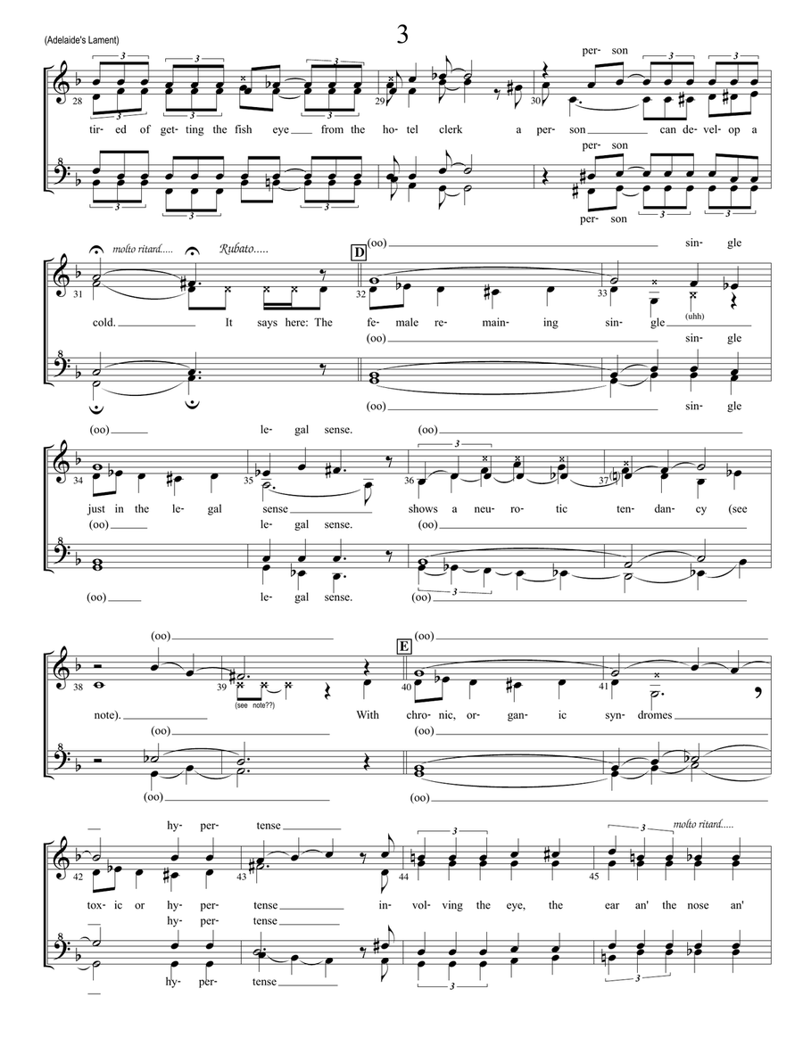 Adelaide S Lament Adelaide S Lament SSAA scores gallery preview page 3