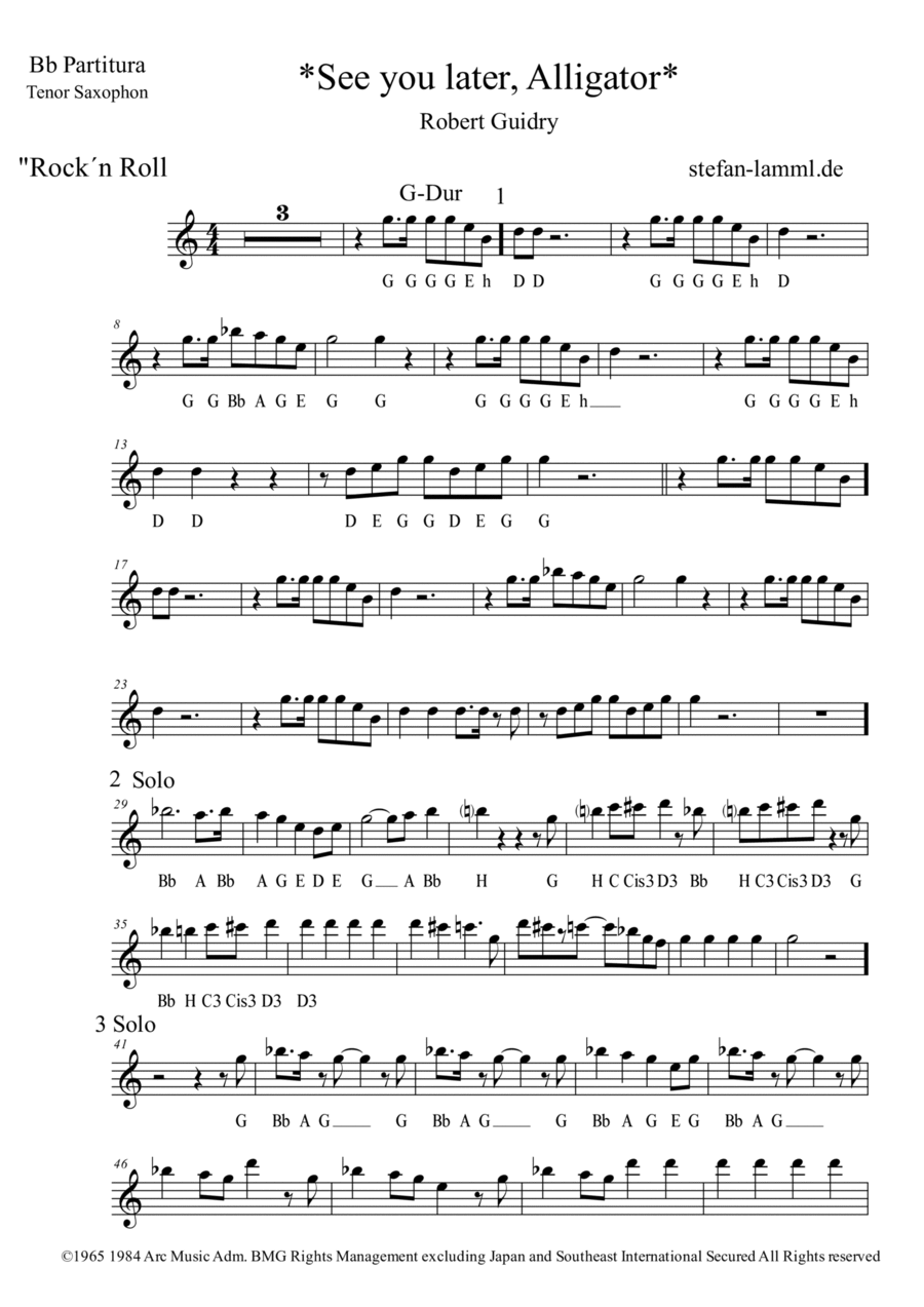 See You Later, Alligator See You Later, Alligator Clarinet scores gallery preview page 1