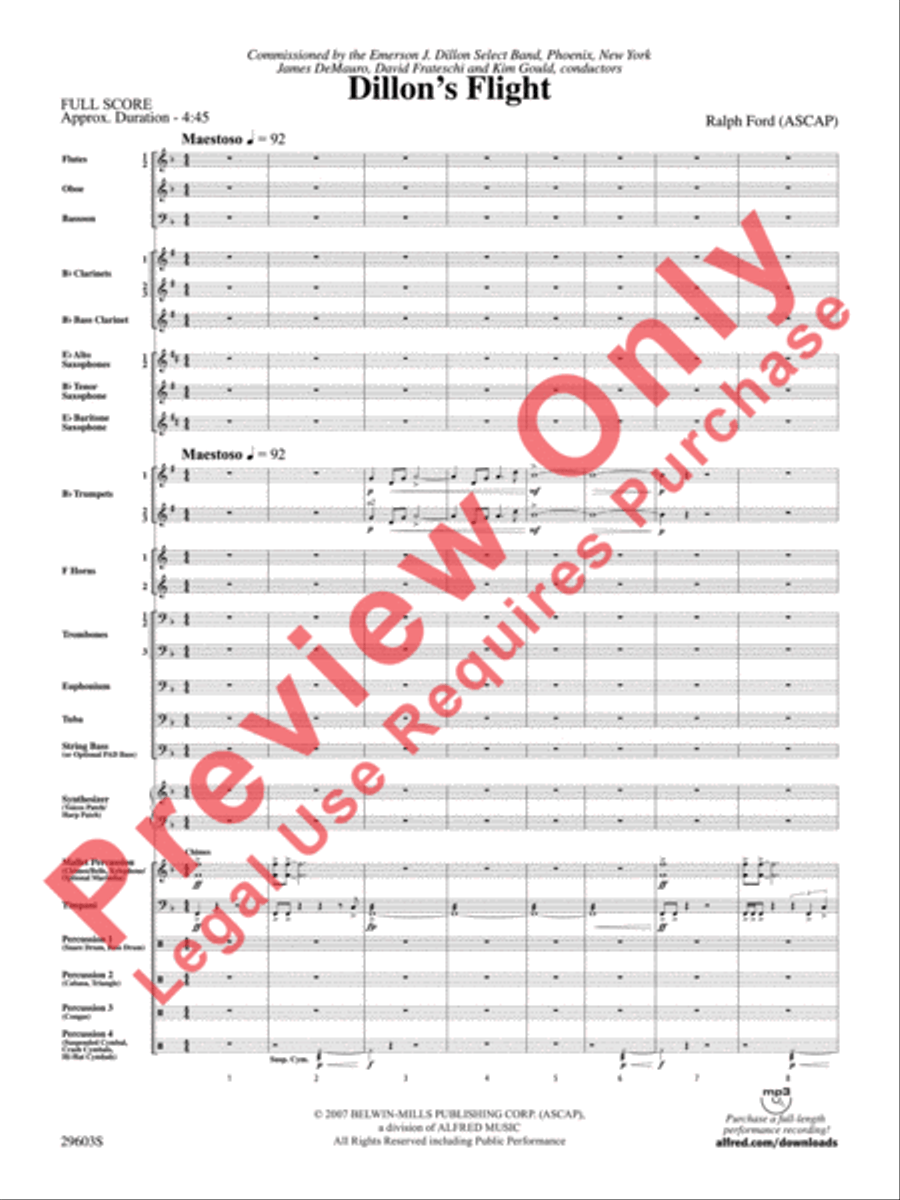 Dillon's Flight Concert Band scores gallery preview page 4