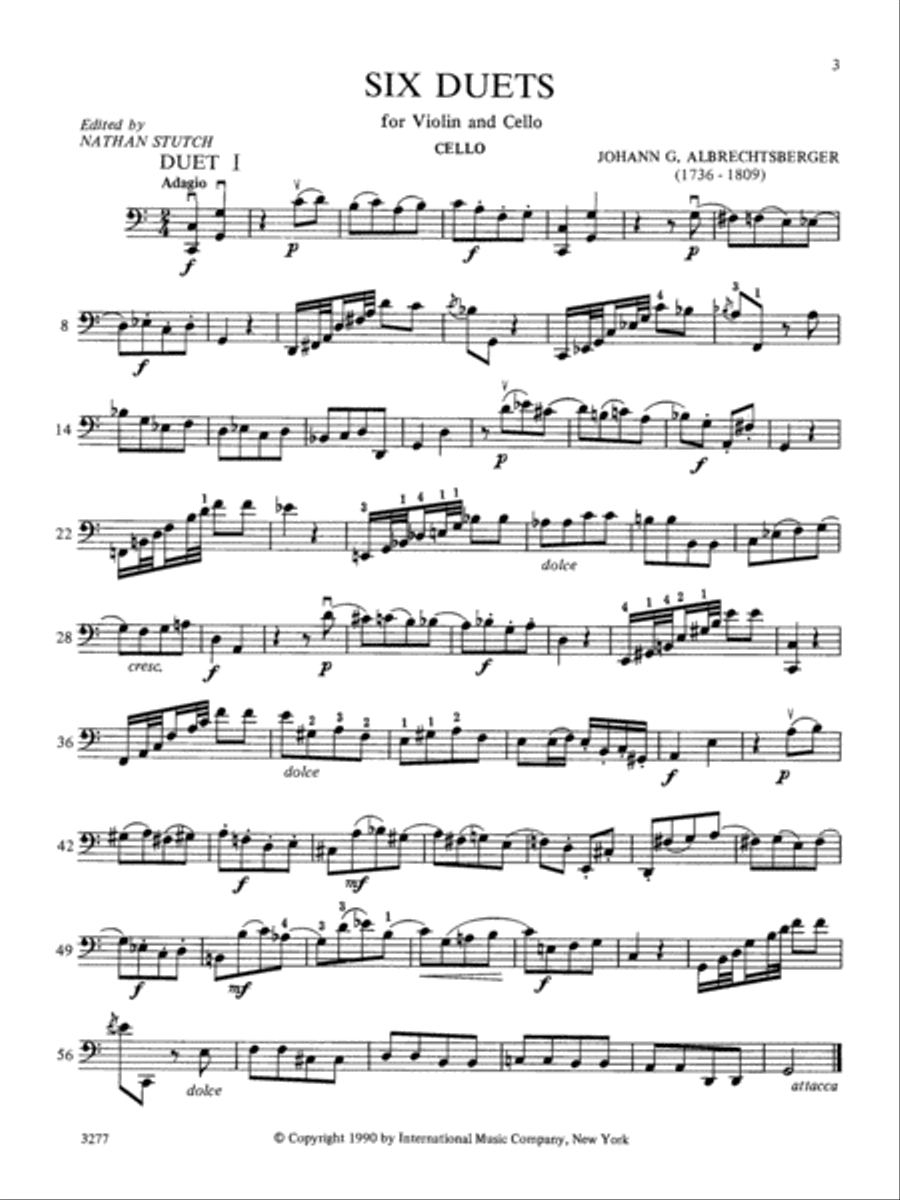 Six Duets Six Duets Cello scores gallery preview page 2