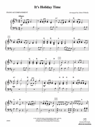 It's Holiday Time: Piano Accompaniment
