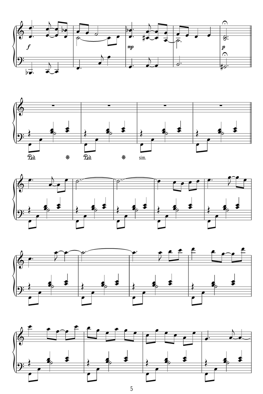 Come Sei Veramente Piano Solo scores gallery preview page 5