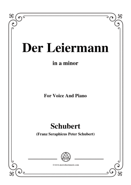Schubert-Der Leiermann,in a minor,Op.89 No.24,for Voice and Piano image number null