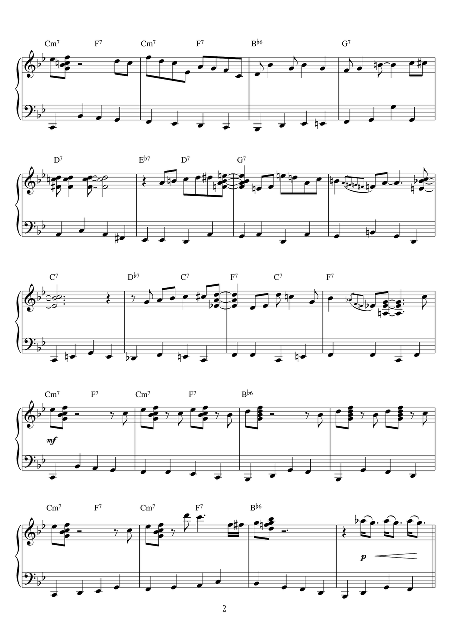 Perdido Piano Solo scores gallery preview page 2