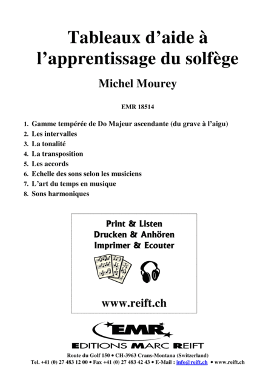 Tableaux d'aide a l'apprentissage du solfege Score scores gallery preview page 2